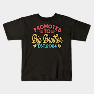 Promoted To Big Brother 2024  Father's Day Kids T-Shirt